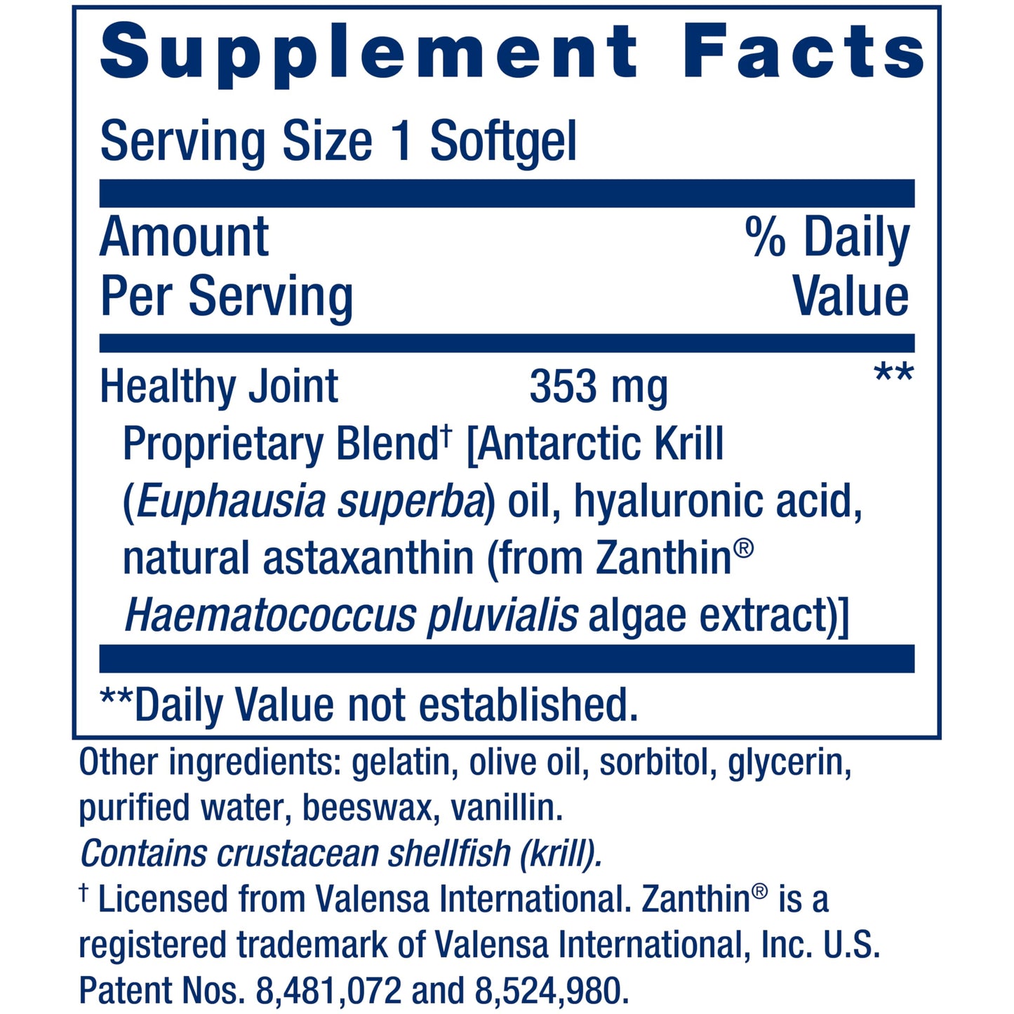 Life Extension Krill Healthy Joint Formula, 30 Softgels