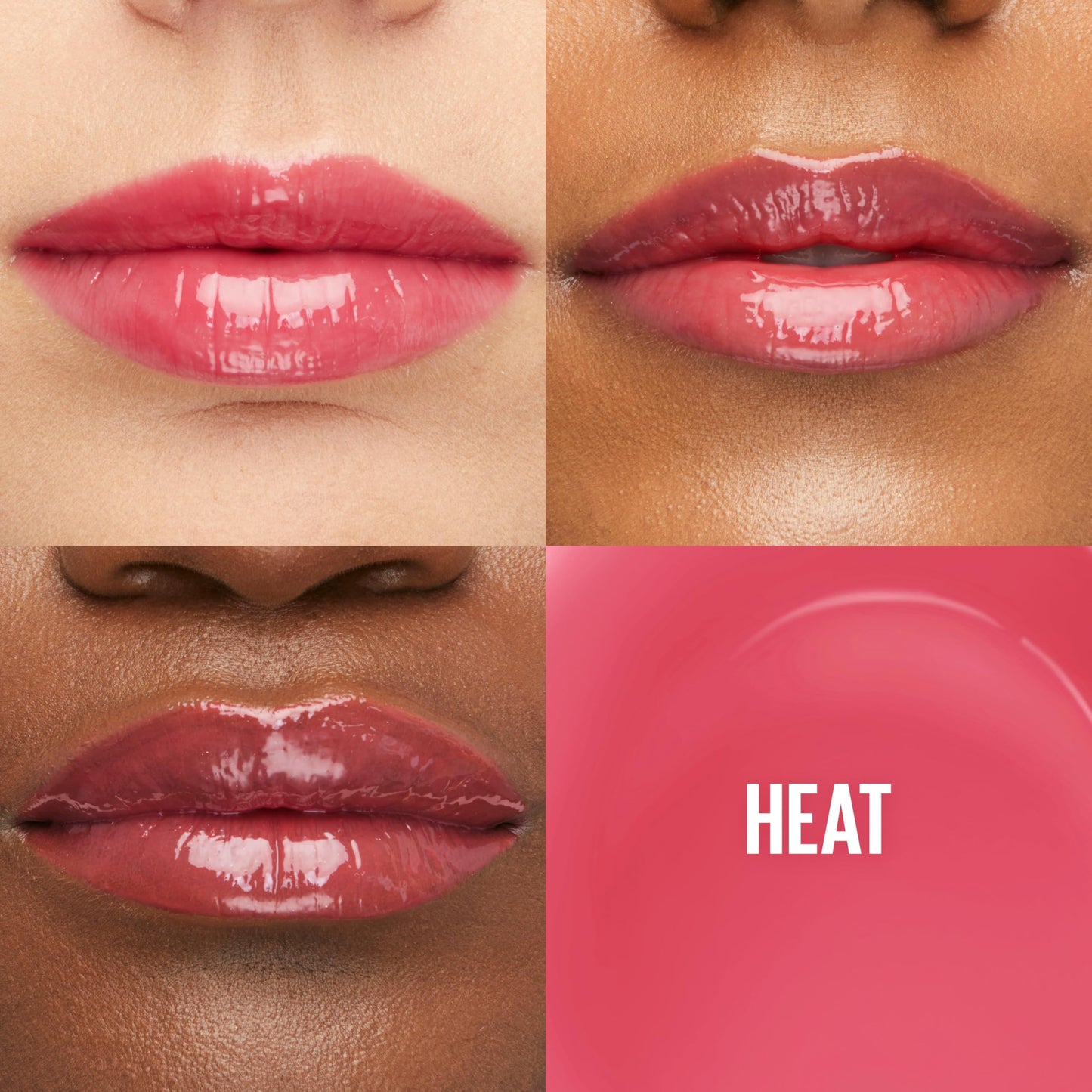 MAYBELLINE Lifter Gloss, Hydrating Lip Gloss with Hyaluronic Acid, High Shine for Plumper Looking Lips, Heat, Raspberry Neutral, 0.18 Ounce