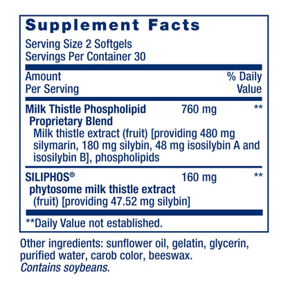 Life Extension Advanced Milk Thistle, 60 Softgels