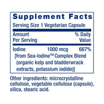 Life Extension Sea-Iodine™, kelp and bladderwrack-derived Iodine, Supports Healthy Levels of This Essential Nutrient for Thyroid Health and Beyond, Non-GMO, Gluten-Free, Vegetarian, 60 Capsules
