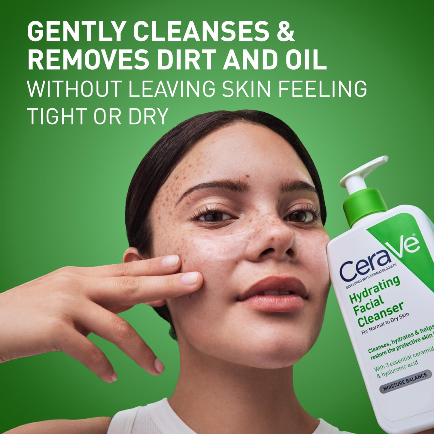 CeraVe Hydrating Cleanser with Hyaluronic Acid, Face Wash for Dry Skin,19oz