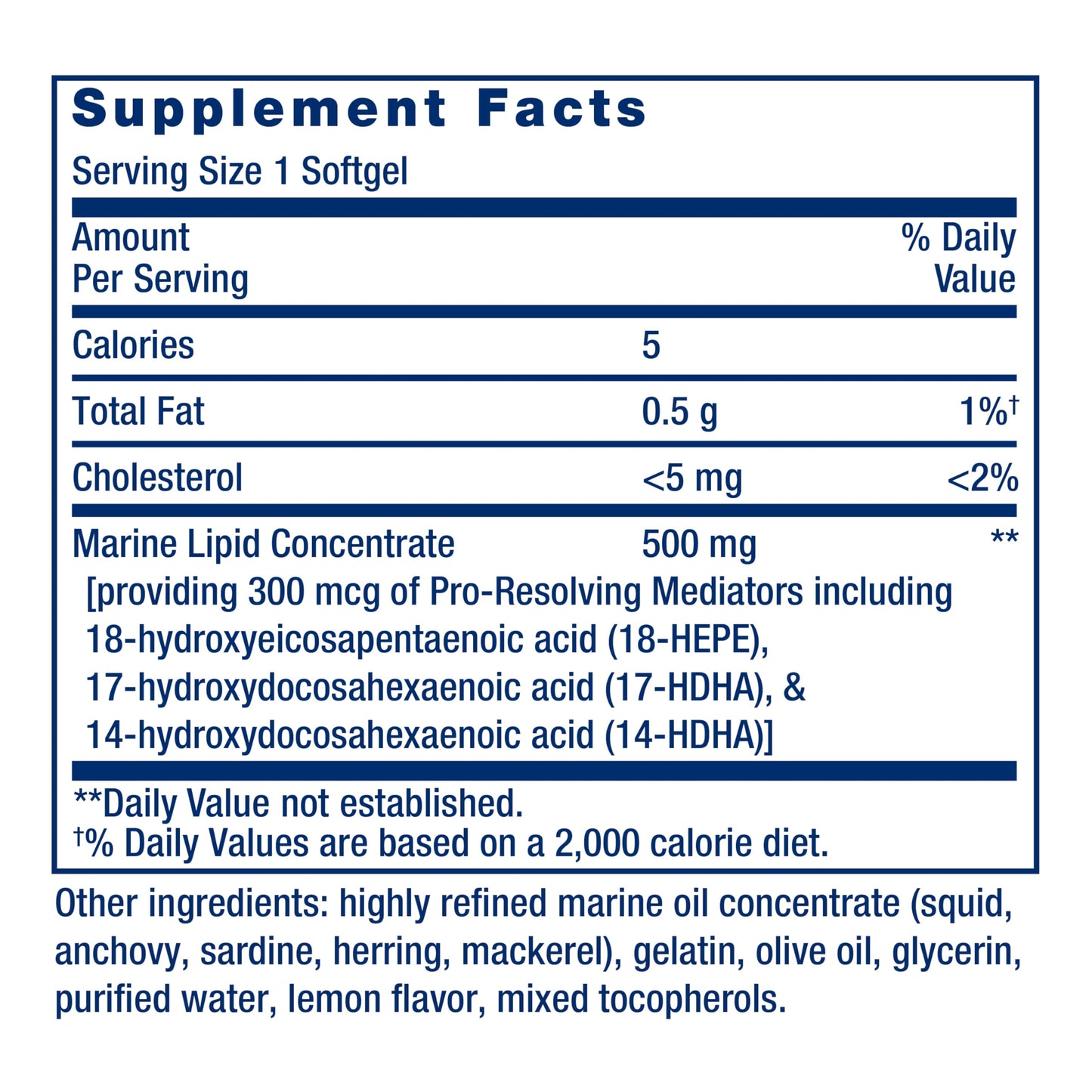 Life Extension Pro-Resolving Mediators, 18-HEPE, 17-HDHA, 14-HDHA, Supports The Body’s Natural Post-inflammatory Response, Gluten Free, Non-GMO, 30 softgels