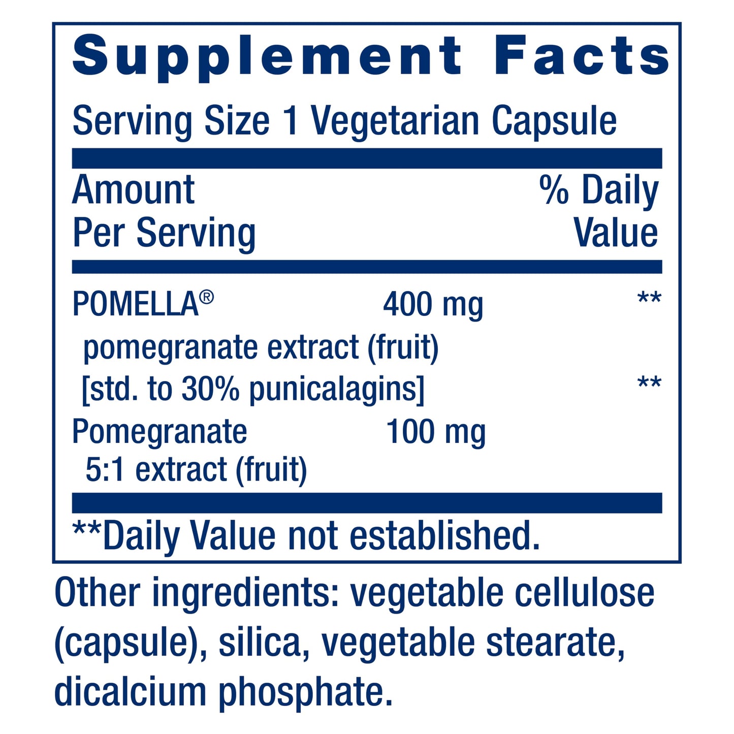 Life Extension Pomegranate Fruit Extract, 500 mg, antioxidant polyphenols for Cardiovascular Health, superfood, Gluten Free, Non-GMO, Vegetarian, 30 Capsules