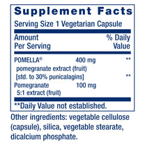 Life Extension Pomegranate Fruit Extract, 500 mg, antioxidant polyphenols for Cardiovascular Health, superfood, Gluten Free, Non-GMO, Vegetarian, 30 Capsules