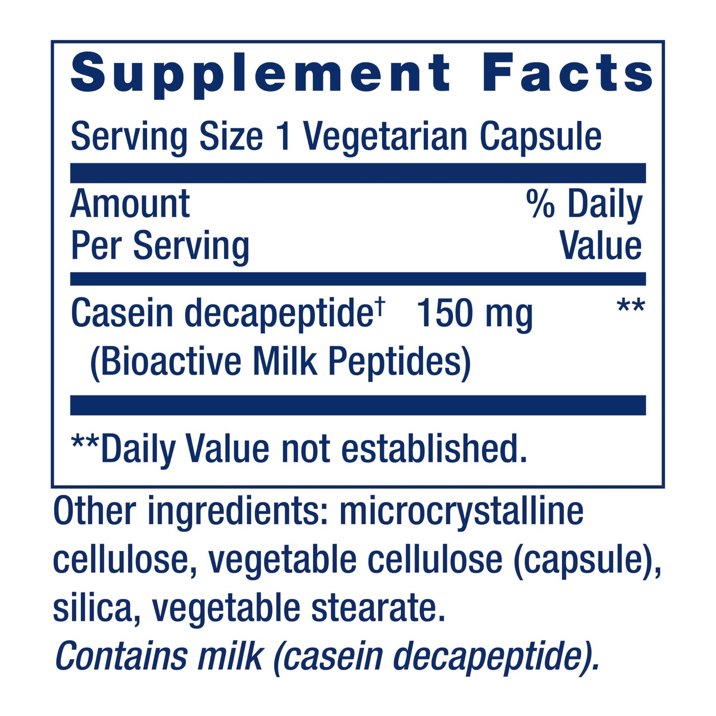 Life Extension Bioactive Milk Peptides, Healthy Mood Support, Sleep Supplement, Relaxation, Milk peptides, Casein decapeptide, Hormone-Free, Gluten-Free, Non-GMO, Vegetarian, 30 Capsules