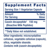 Life Extension Bioactive Milk Peptides, Healthy Mood Support, Sleep Supplement, Relaxation, Milk peptides, Casein decapeptide, Hormone-Free, Gluten-Free, Non-GMO, Vegetarian, 30 Capsules