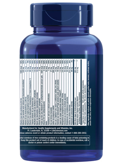 Life Extension Prenatal Advantage, Women’s multivitamin, Baby Support, folic Acid, Choline, omega-3s, Vitamin C, D3, B1, B6, B12, zinc, niacin, Gluten Free, Non-GMO, 120 softgels