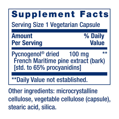 Life Extension Pycnogenol French Maritime Pine Bark Extract, 60 Capsules