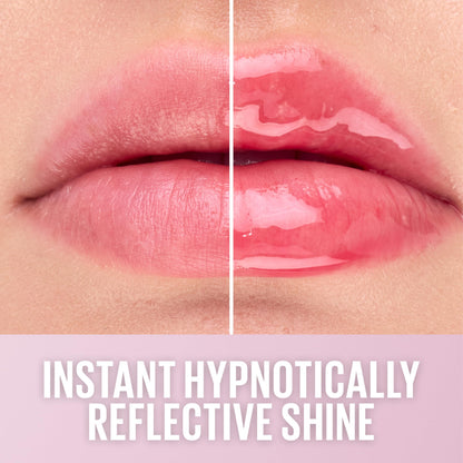 MAYBELLINE Lifter Oil-in-Gel Lip Gloss for Glassy, Bouncy Shine, Hydrating, Tinted Lip Balm and Moisturizer with Hyaluronic Acid and Passionfruit Oil, Strawberry Shake (Mauve Pink)