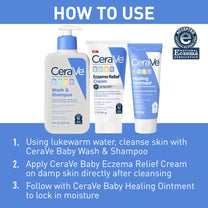 CeraVe Baby Eczema Relief Cream with 1% Colloidal Oatmeal & Vitamin E, 5oz