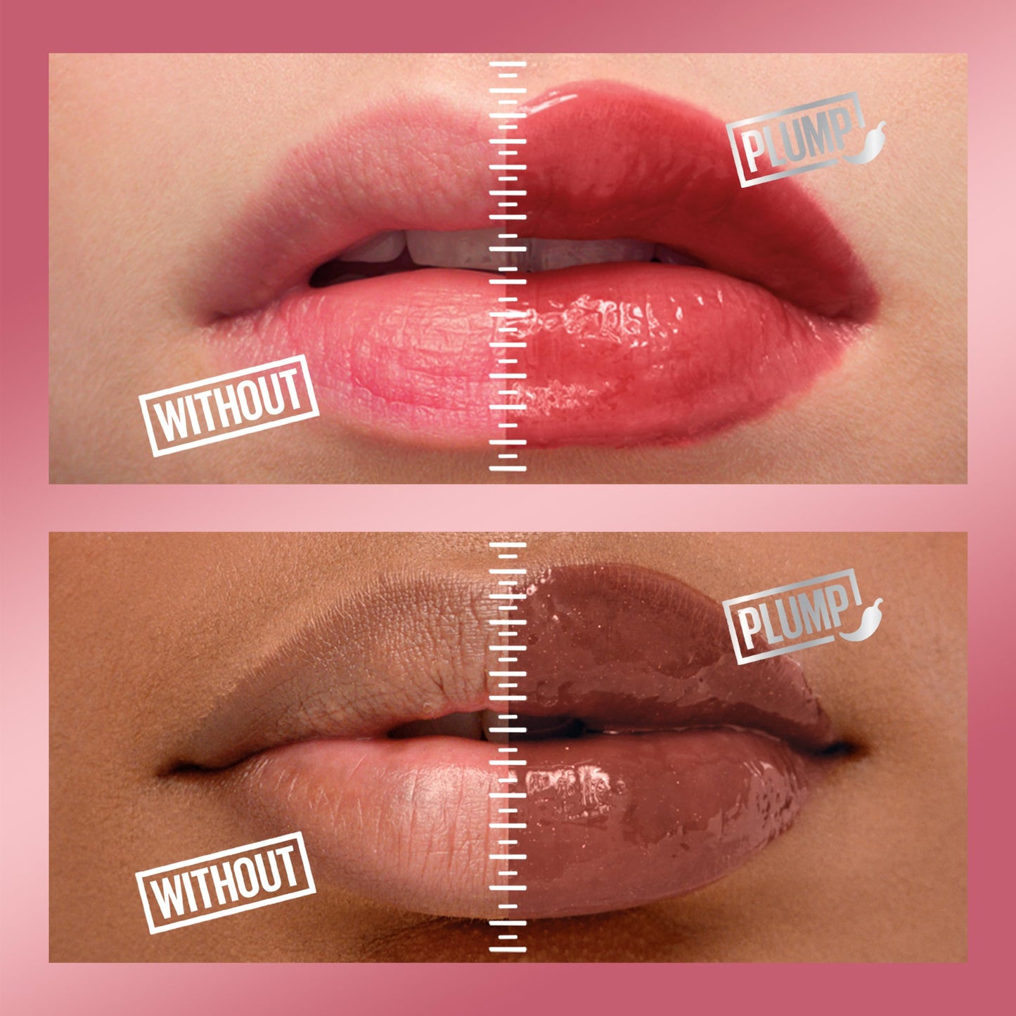 MAYBELLINE Lifter Gloss Lifter Plump, Plumping Lip Gloss with Chili Pepper and 5% Maxi-Lip, Blush Blaze, Sheer Pale Pink, 1 Count