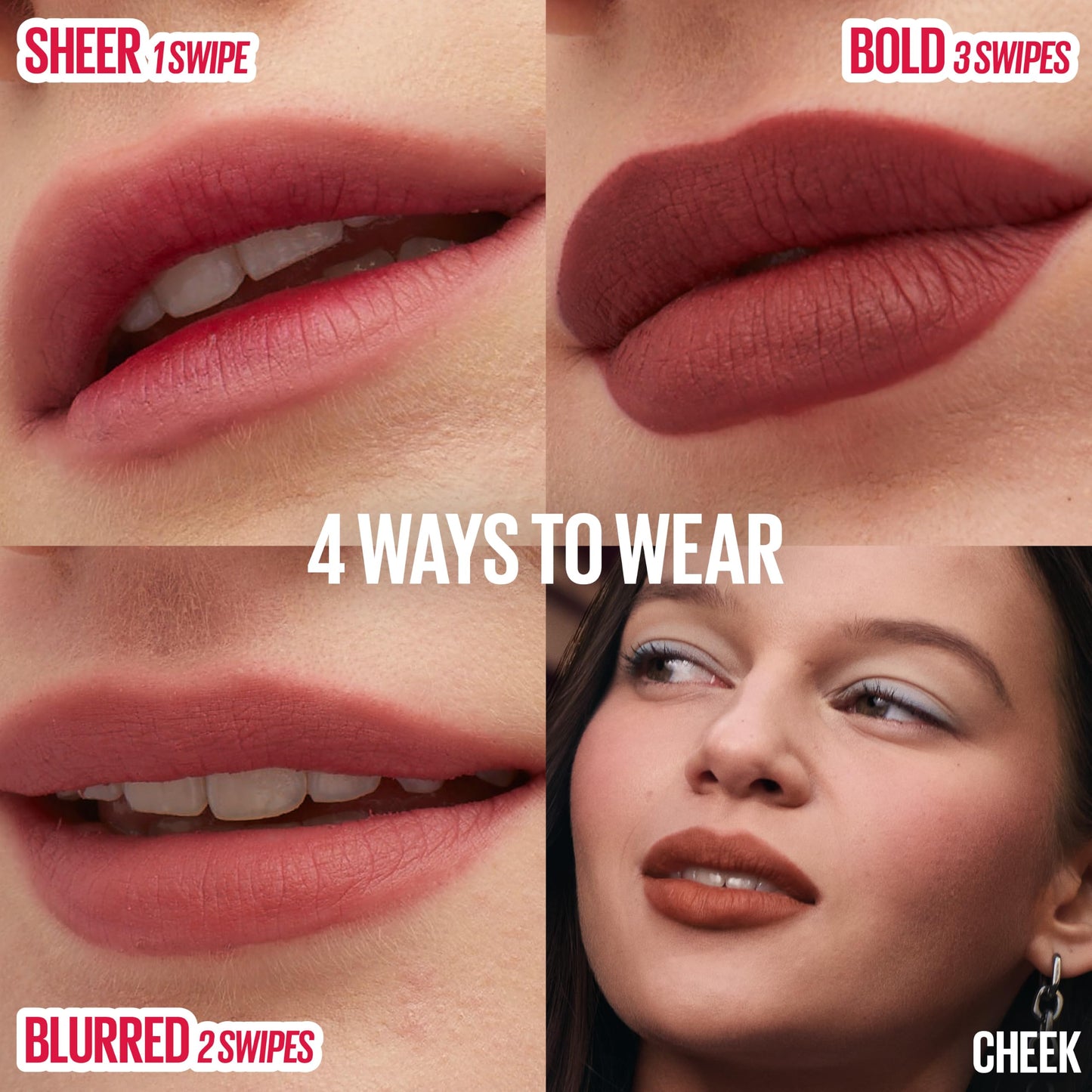 Maybelline Super Stay Teddy Lip Tint, Long Lasting Matte Lipstick For Up To 12HR Wear, Kneehigh, 1 Count