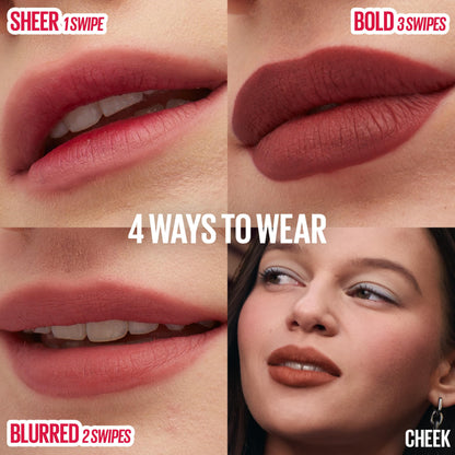 Maybelline Super Stay Teddy Lip Tint, Long Lasting Matte Lipstick For Up To 12HR Wear, Kneehigh, 1 Count