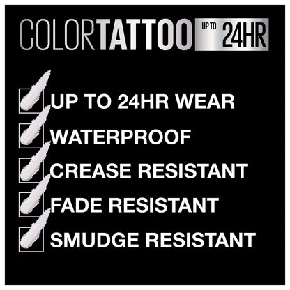 Maybelline New York Color Tattoo 24 Hour Longwear Cream Eyeshadow Makeup, Trailblazer, 0.14 Oz