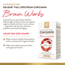 Solgar Full Spectrum Curcumin Brain Works, 90 Licaps, 30 Servings - Non-GMO