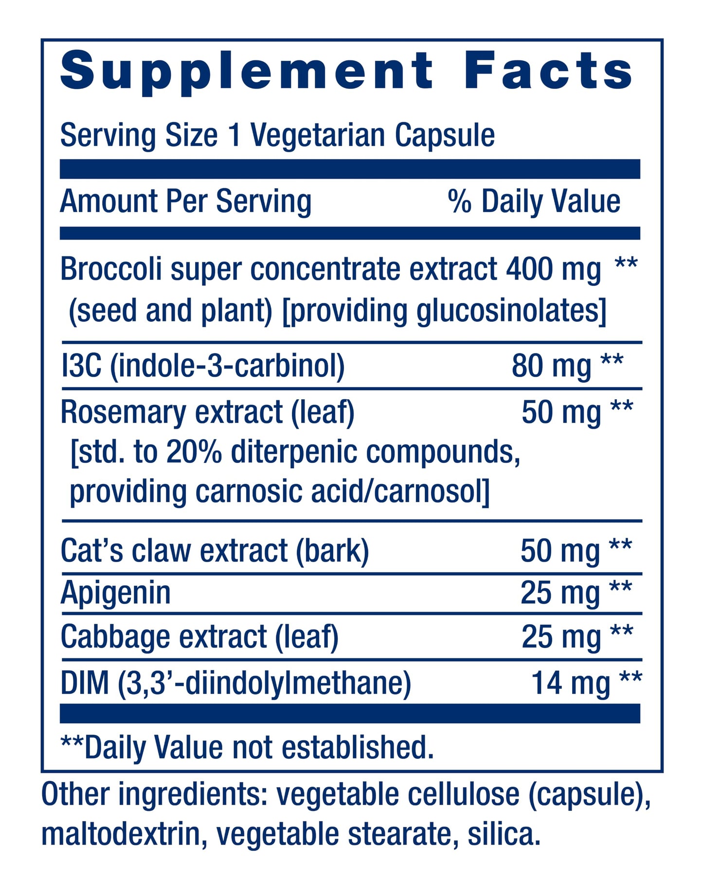Life Extension Cruciferous Vegetable Extract Blend, Broccoli Extract, I3C, Helps Maintain DNA Health & Already Healthy Hormone Levels, Gluten Free, Non-GMO, Vegetarian, 60 Capsules