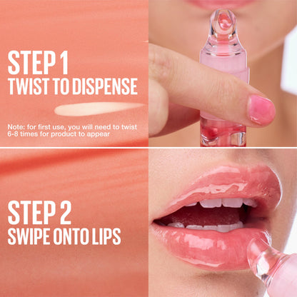 MAYBELLINE Lifter Oil-in-Gel Lip Gloss for Glassy, Bouncy Shine, Hydrating, Tinted Lip Balm and Moisturizer with Hyaluronic Acid and Passionfruit Oil, Strawberry Shake (Mauve Pink)