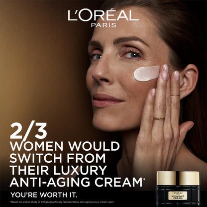 L'Oreal Paris Age Perfect Anti-Aging Midnight Cream, Face Moisturizer with Shea Butter to Reduce Wrinkles and Firm Skin, 1.7oz + Serum Sample