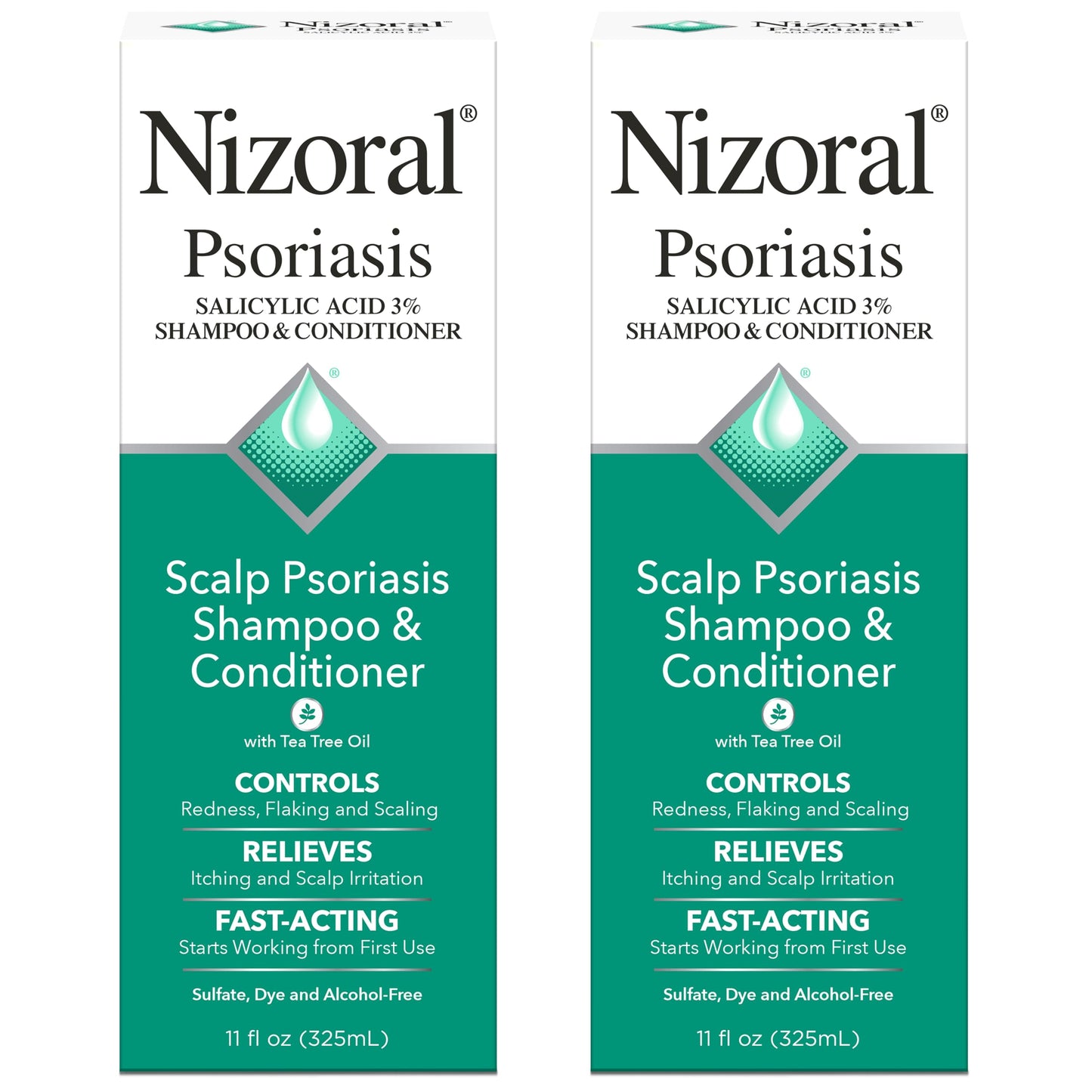 Nizoral Psoriasis Shampoo & Conditioner, 11 Oz, 2 Pk Gentle Scalp Treatment