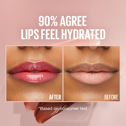 MAYBELLINE Lifter Gloss, Hydrating Lip Gloss with Hyaluronic Acid, High Shine for Plumper Looking Lips, Heat, Raspberry Neutral, 0.18 Ounce