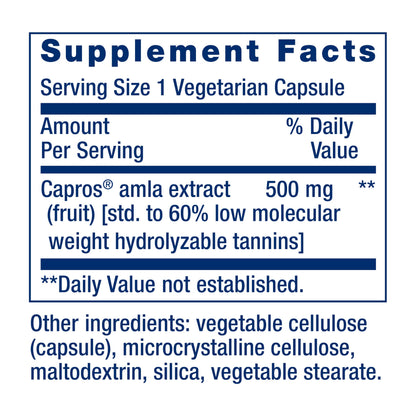 Life Extension Advanced Lipid Control, amla Extract, Indian Gooseberry, Heart Health, endothelial Health, Vegetarian, Gluten-Free, 60 Capsules