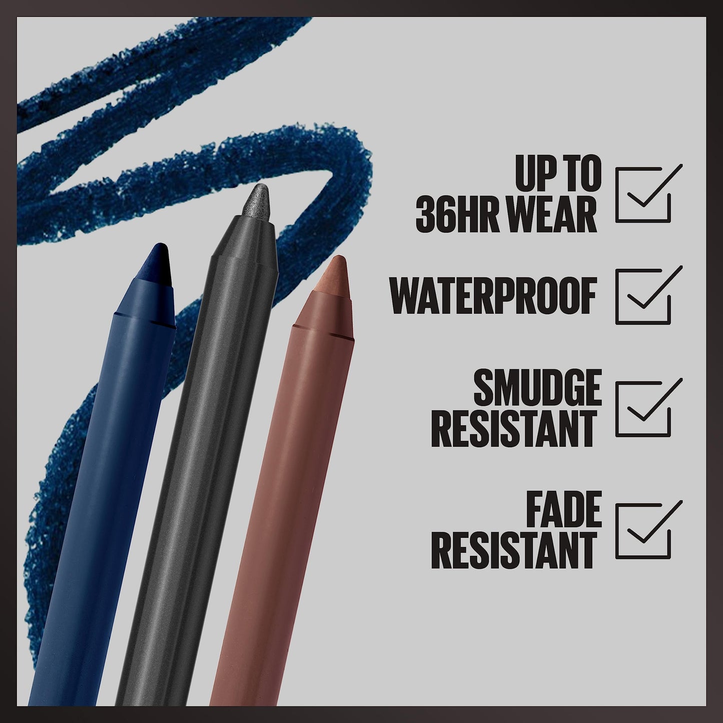 MAYBELLINE Tattoo Studio Sharpenable Eyeliner Pencil, 36 Hour Wear, Waterproof, Peach Pop, 1 Count