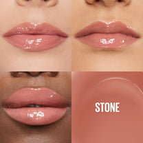 Maybelline Lifter Gloss, Hydrating Lip Gloss with Hyaluronic Acid, High Shine for Plumper Looking Lips, Stone, Rosey Neutral, 0.18 Ounce
