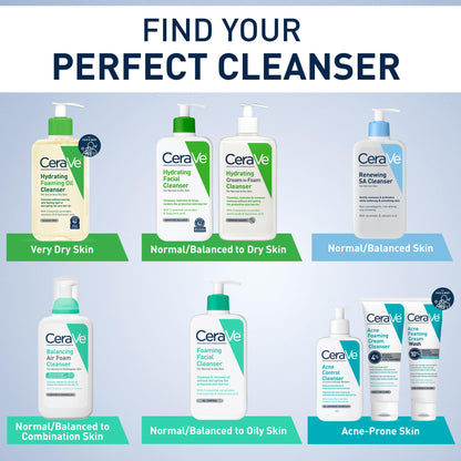 CeraVe Renewing Salicylic Acid Cleanser, BHA Exfoliating Face Wash, 8oz