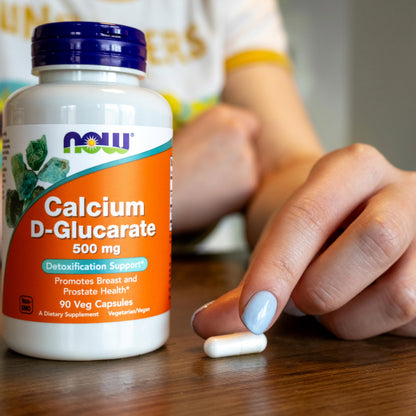 NOW Foods Supplements, Calcium D-Glucarate 500 mg, Detoxification Support*, 90 Veg Capsules