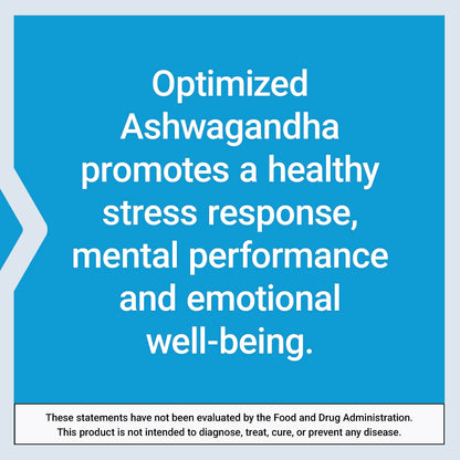 Life Extension Optimized Ashwagandha - Stress Management Supplement for a Healthy Stress Response, Focus, Memory, Stress Relief - Vegetarian, Gluten-Free, Non-GMO, 60 Capsules