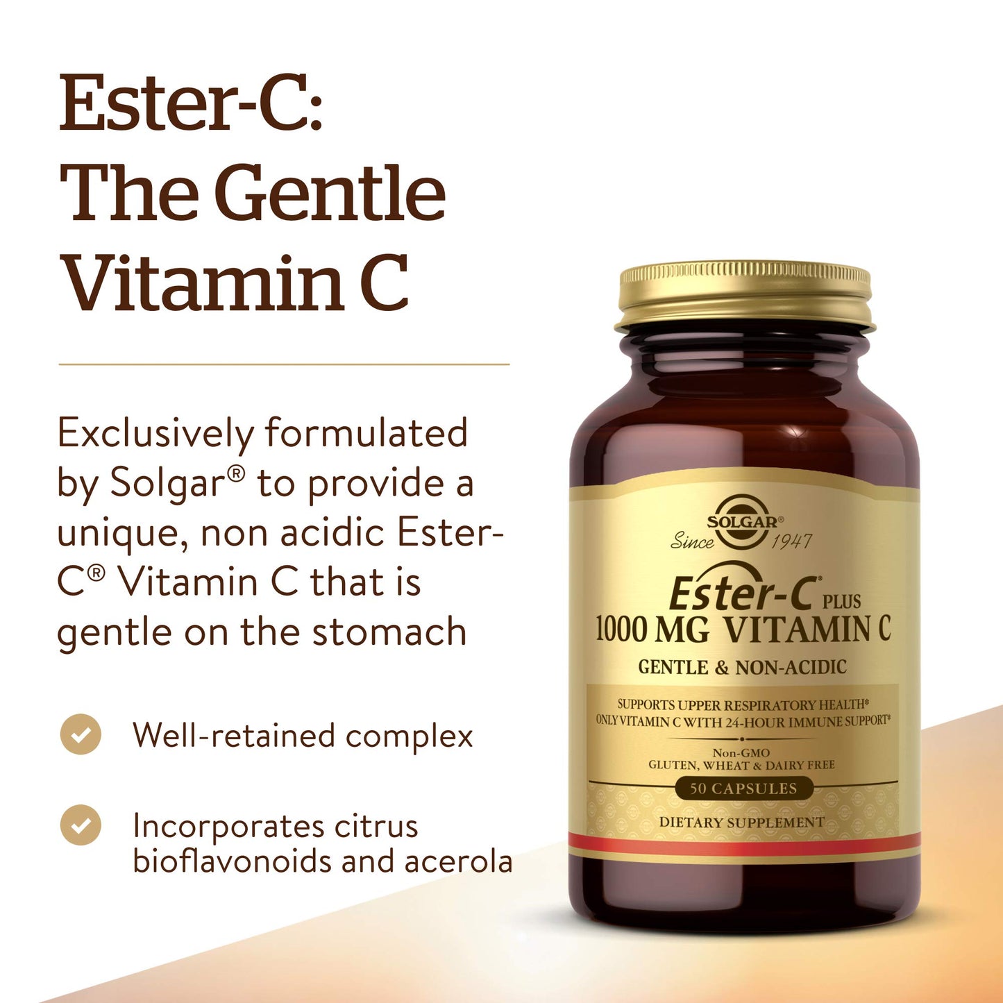 Solgar Ester-C Plus 1000 mg Vitamin C 50 Capsules