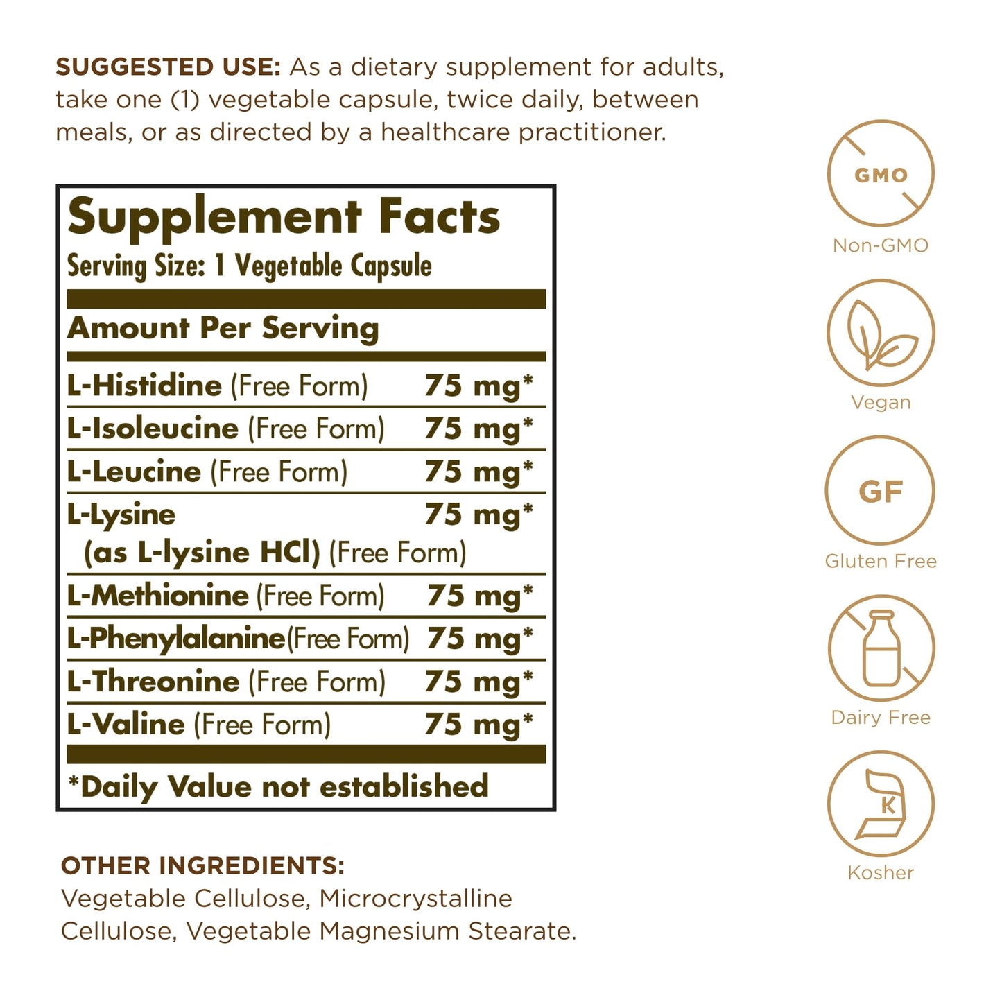 Solgar Essential Amino Complex, 90 Vegetable Capsules (Pack of 2) - Free Form Essential Amino Acids - Non-GMO, Vegan, Gluten Free, Dairy Free, Kosher - 180 Total Servings