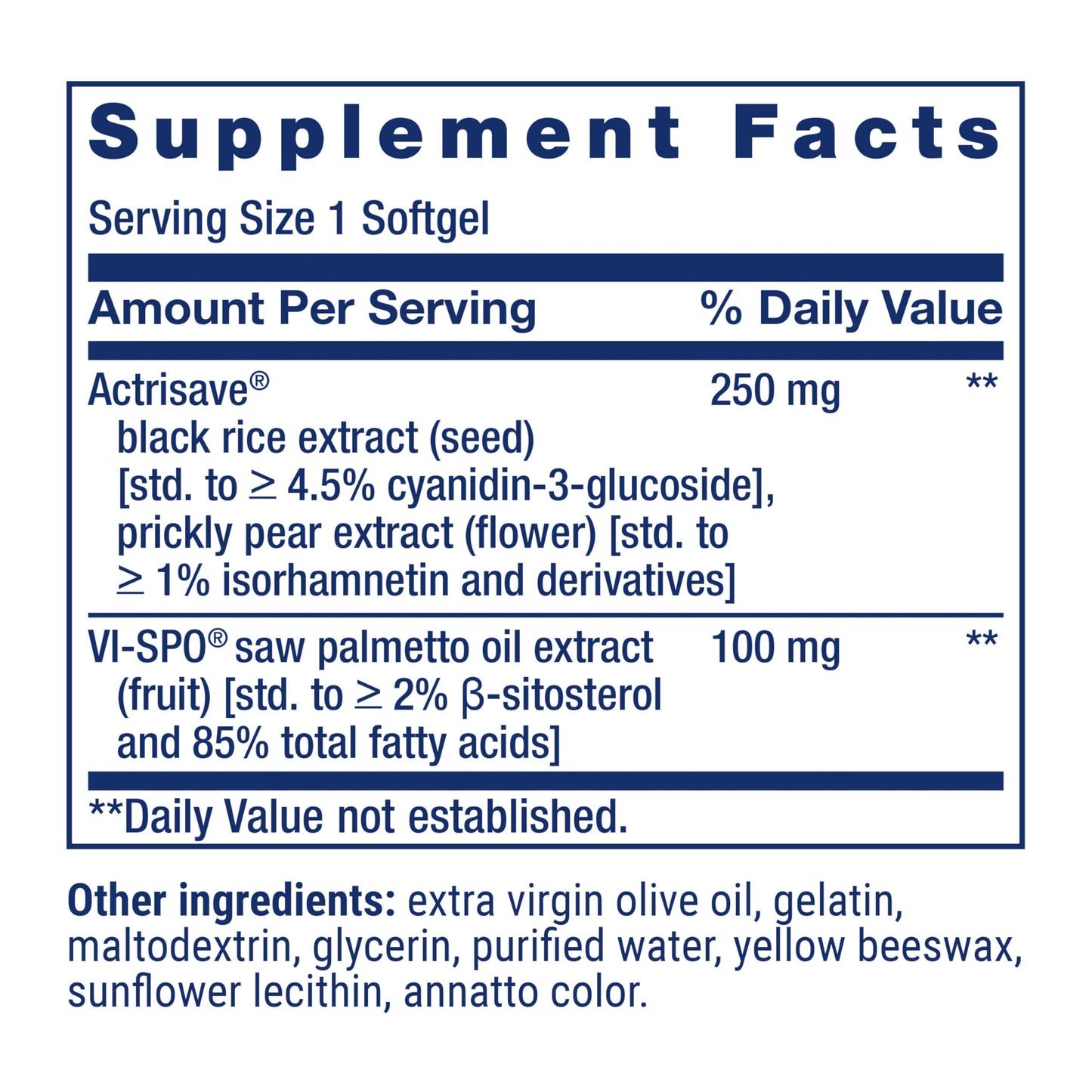 Life Extension Hair Growth for Men, ActriSave® Prickly pear and Black Rice, VI-SPO® Saw Palmetto, Supports Hair Growth, Fullness and Density, Non-GMO, 1-Daily, Gluten-Free, 30 softgels