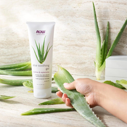 NOW Solutions, Aloe Soothing Gel, Soothing & Replenishing, 8 fl. oz
