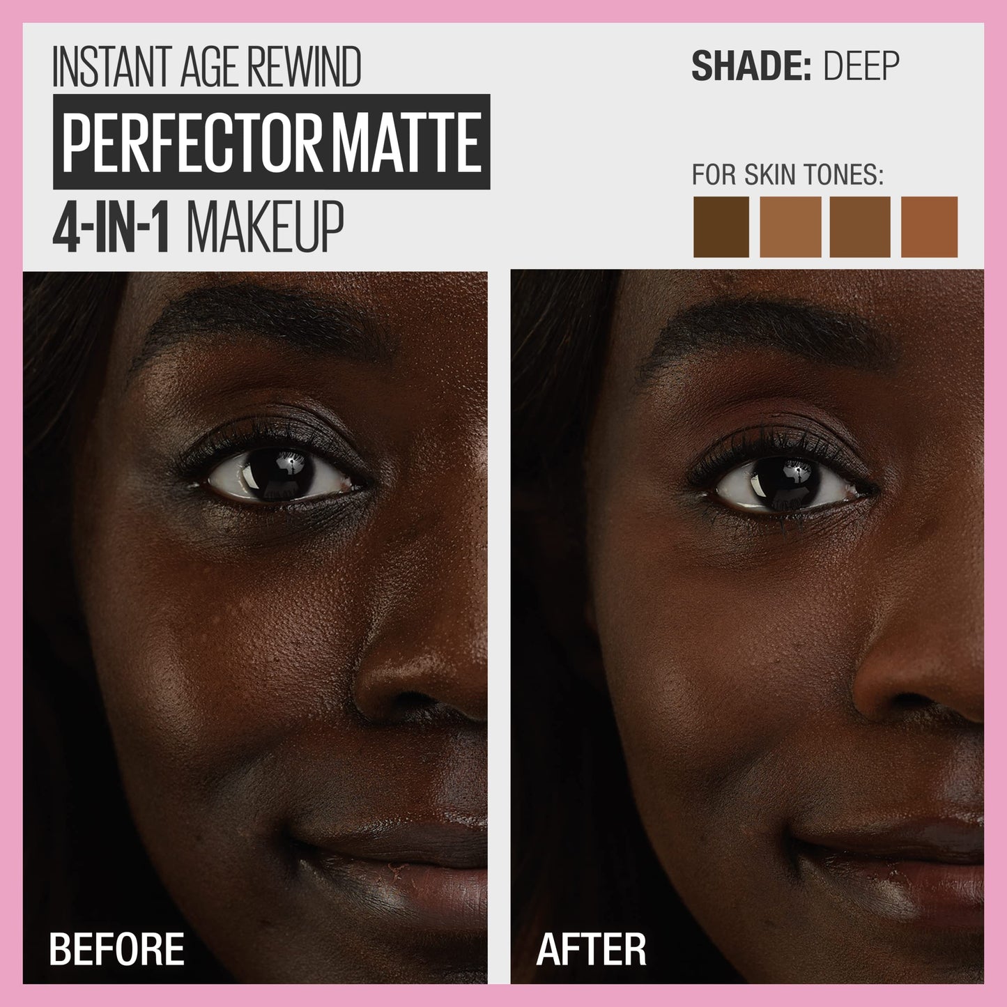 Maybelline Instant Age Rewind Instant Perfector 4-In-1 Matte Makeup, 05 Deep, 1 Count