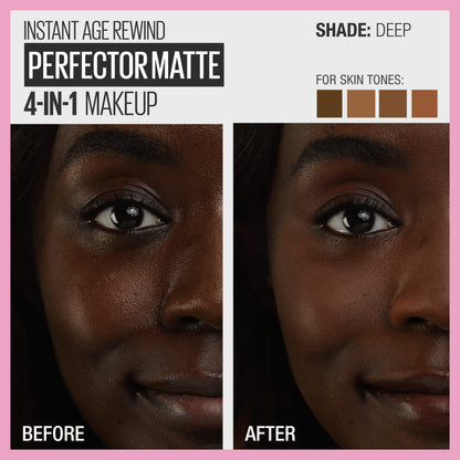 Maybelline Instant Age Rewind Instant Perfector 4-In-1 Matte Makeup, 05 Deep, 1 Count