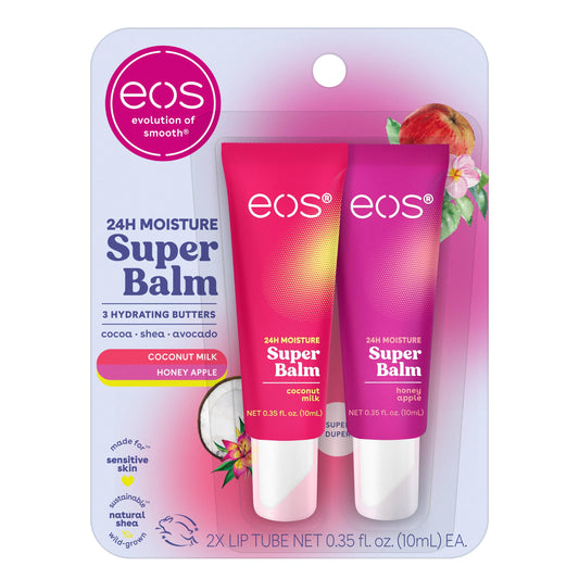 eos 24H Moisture Super Balm - Coconut Milk & Apple, 0.35 fl oz, 2-Pack