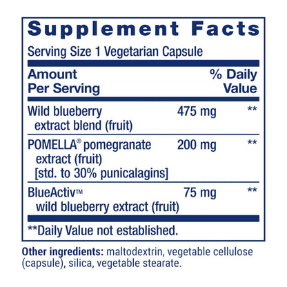Life Extension Blueberry Extract and Pomegranate, 60 Capsules