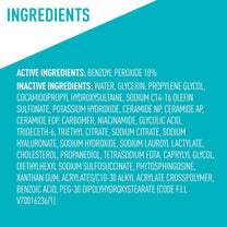 CeraVe Acne Foaming Cream Wash, 10% Benzoyl Peroxide Facial Cleanser, 5oz