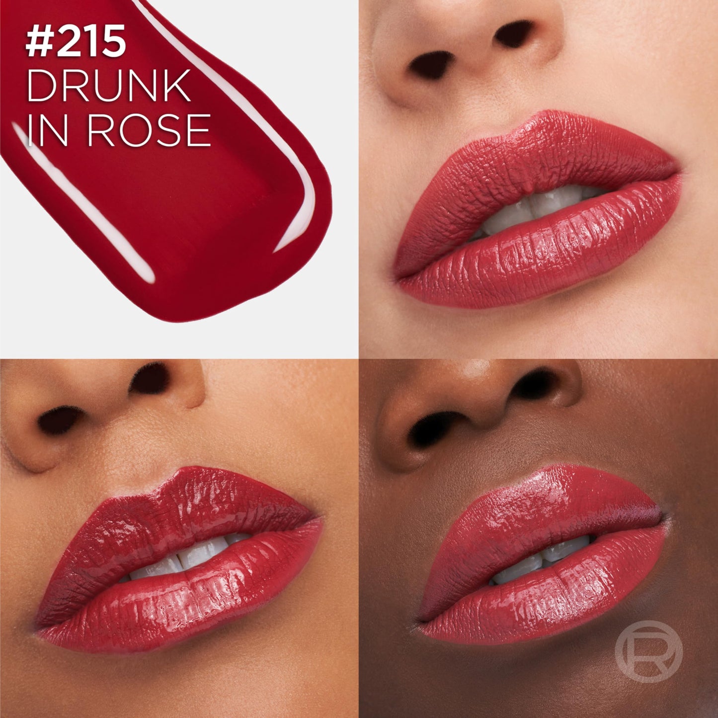 L'Oreal Paris Infallible Lacque Resistance Liquid Lipstick, 16HR Long Lasting Lip Makeup with Lacquer-Like Shine and Zero Transfer, 215, Drunk In Rose