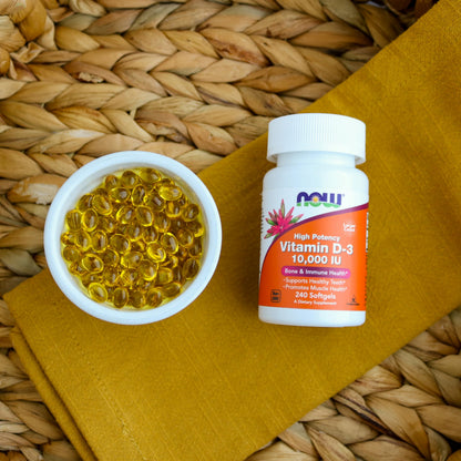 NOW Foods Supplements, Vitamin D-3 10,000 IU, Highest Potency, Structural Support*, 120 Softgels