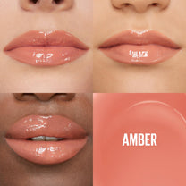 Maybelline Lifter Gloss, Hydrating Lip Gloss with Hyaluronic Acid, High Shine for Plumper Looking Lips, Amber, Cream Neutral, 0.18 Ounce