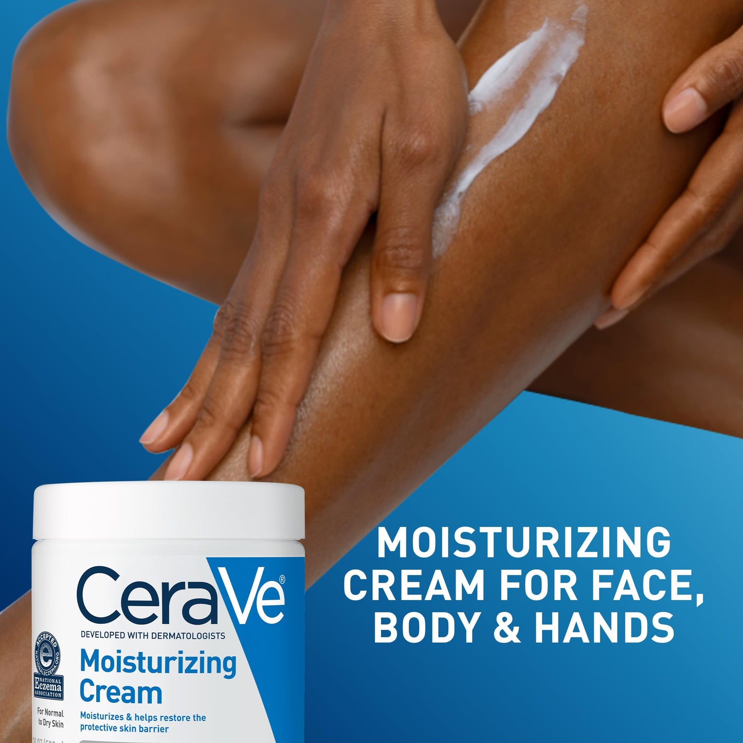 CeraVe Moisturizing Cream, Face & Body Moisturizer for Dry Skin, 19oz