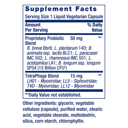 Life Extension FLORASSIST GI with Phage Technology, Digestive Health, probiotic Support, Nutrient Absorption, 7 probiotic strains, bacteriophage Blend, 90 Liquid Vegetarian Capsules