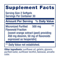 Life Extension Youthful Legs, Blood Flow, Vein Support, Circulation Supplement, Leg Health, Orange Peel Extract, diosmin, Gluten Free, Non-GMO, 60 softgels