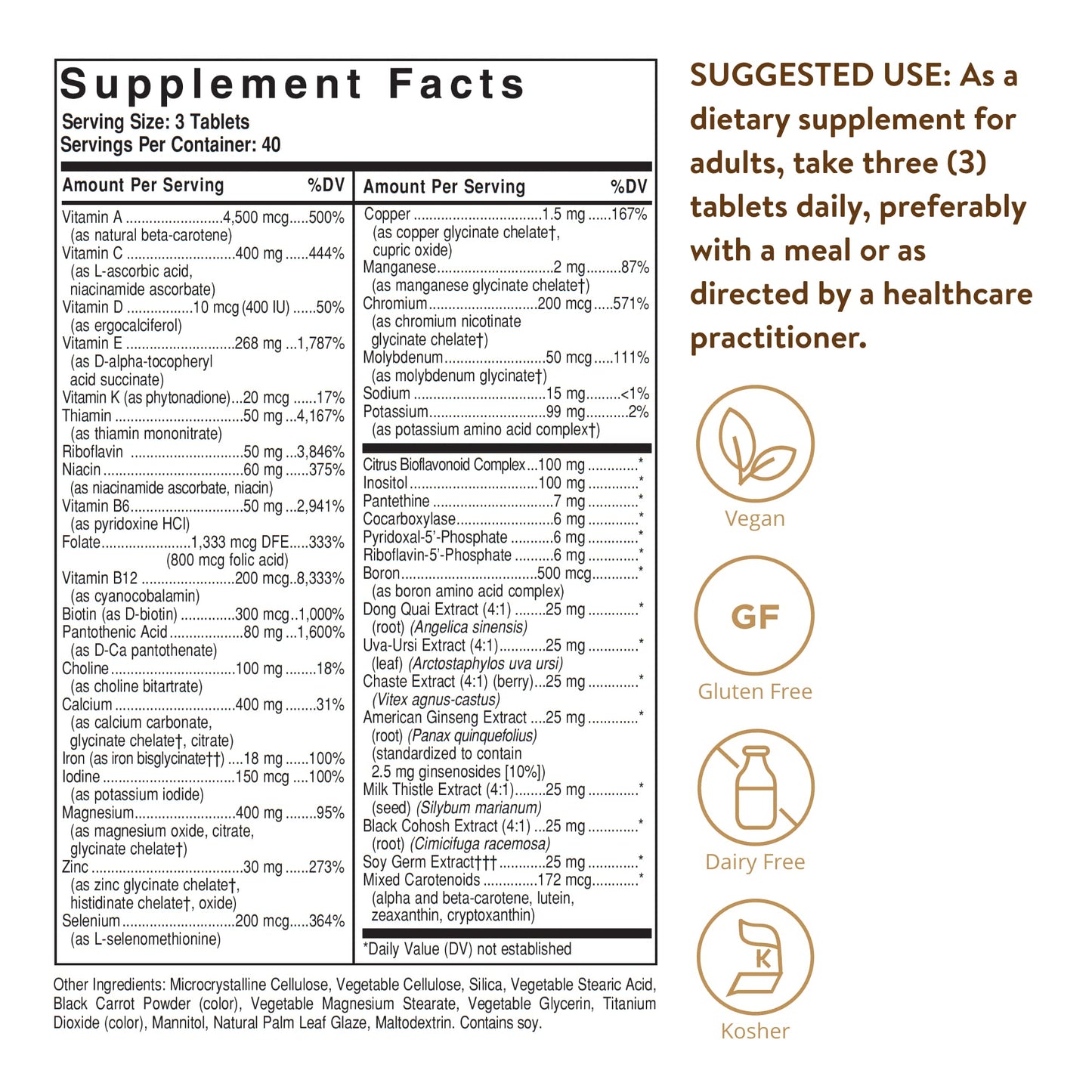 Solgar Female Multiple, 120 Tablets, Multivitamin, Mineral & Herbal Formula