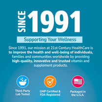21st Century Calcium 1000mg Plus D3 Tablets, Bone Health, 90 Count