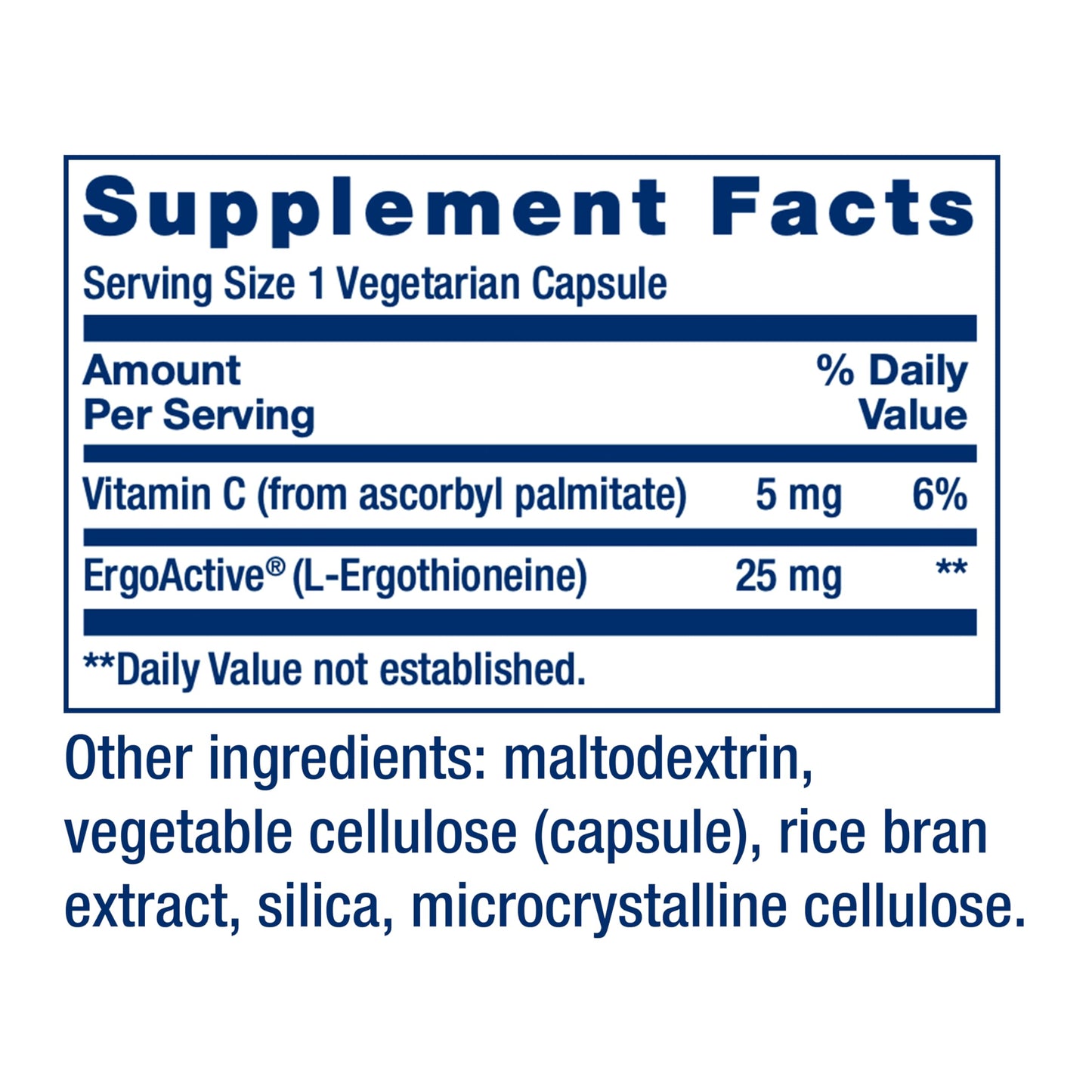 Life Extension Mega L-Ergothioneine, Healthy Aging Amino Acid, antioxidant, Powerful 25 mg dose, L-ergothioneine, Gluten-Free, Non-GMO, Vegetarian, 30 Capsules