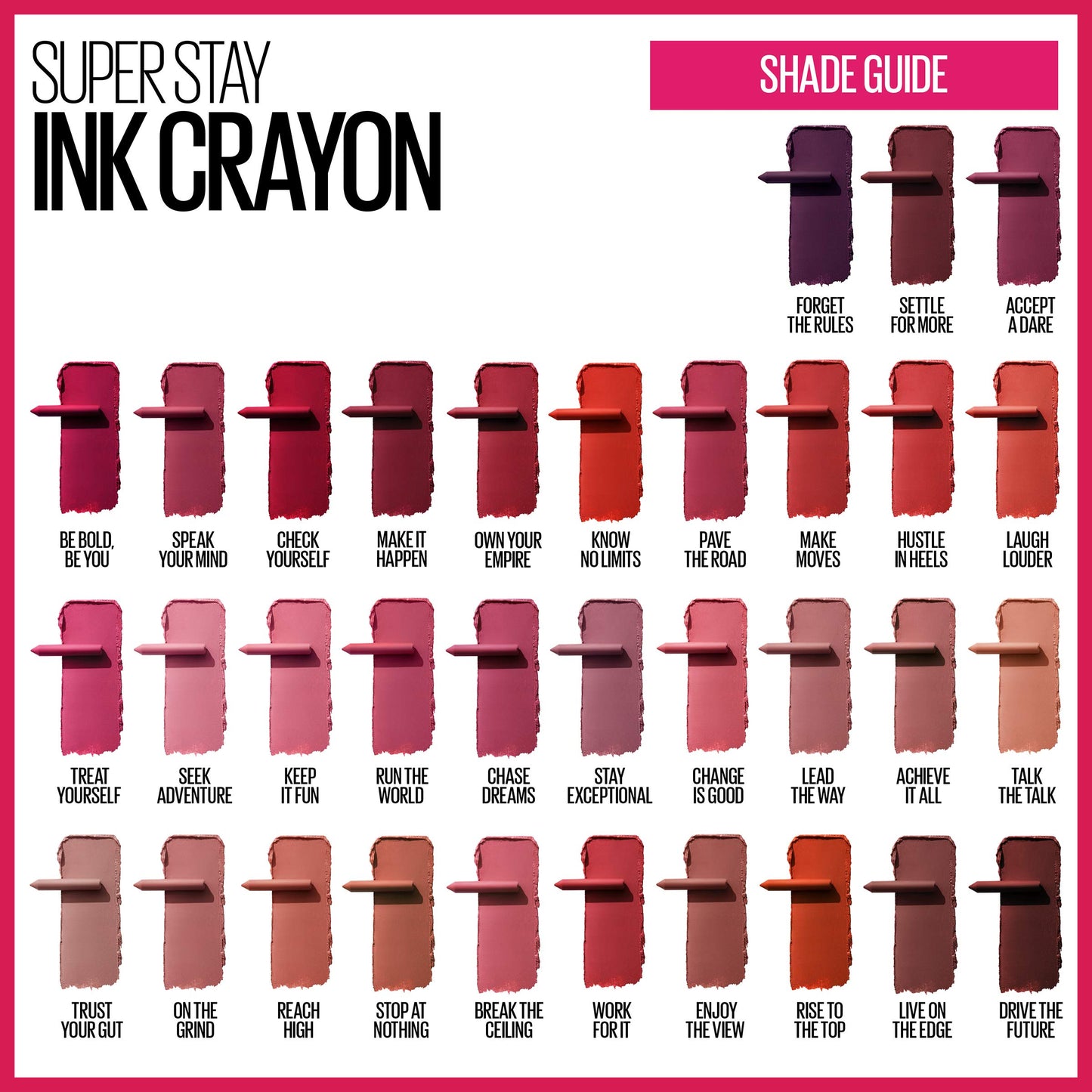 Maybelline New York Maybelline Super Stay Ink Crayon Matte Longwear Lipstick Makeup, Chase Dreams, 0.04 Ounce ., 150 Chase Dreams, 0.04 ounces (Pack of 2)
