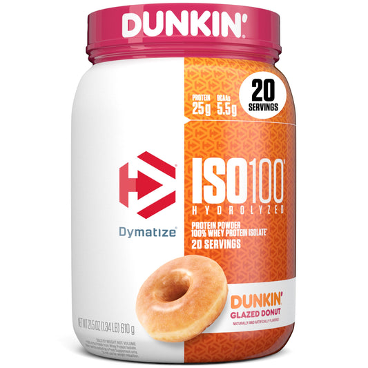 Dymatize ISO100 Protein Powder, 100% Whey Isolate, Dunkin' Glazed Donut